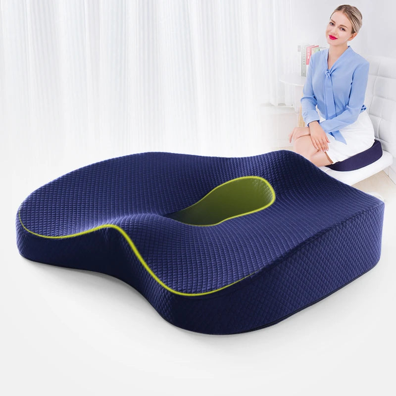 Memory Foam Seat & Back Cushion Set – Orthopedic Support for Coccyx & Waist - Image 3