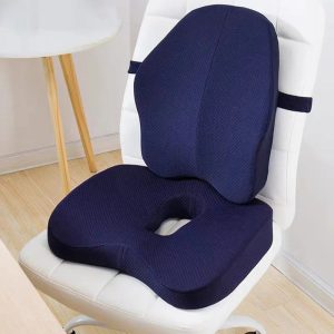 Memory Foam Seat Cushion Set – Orthopedic Support for Coccyx, Lumbar & Hemorrhoid Relief
