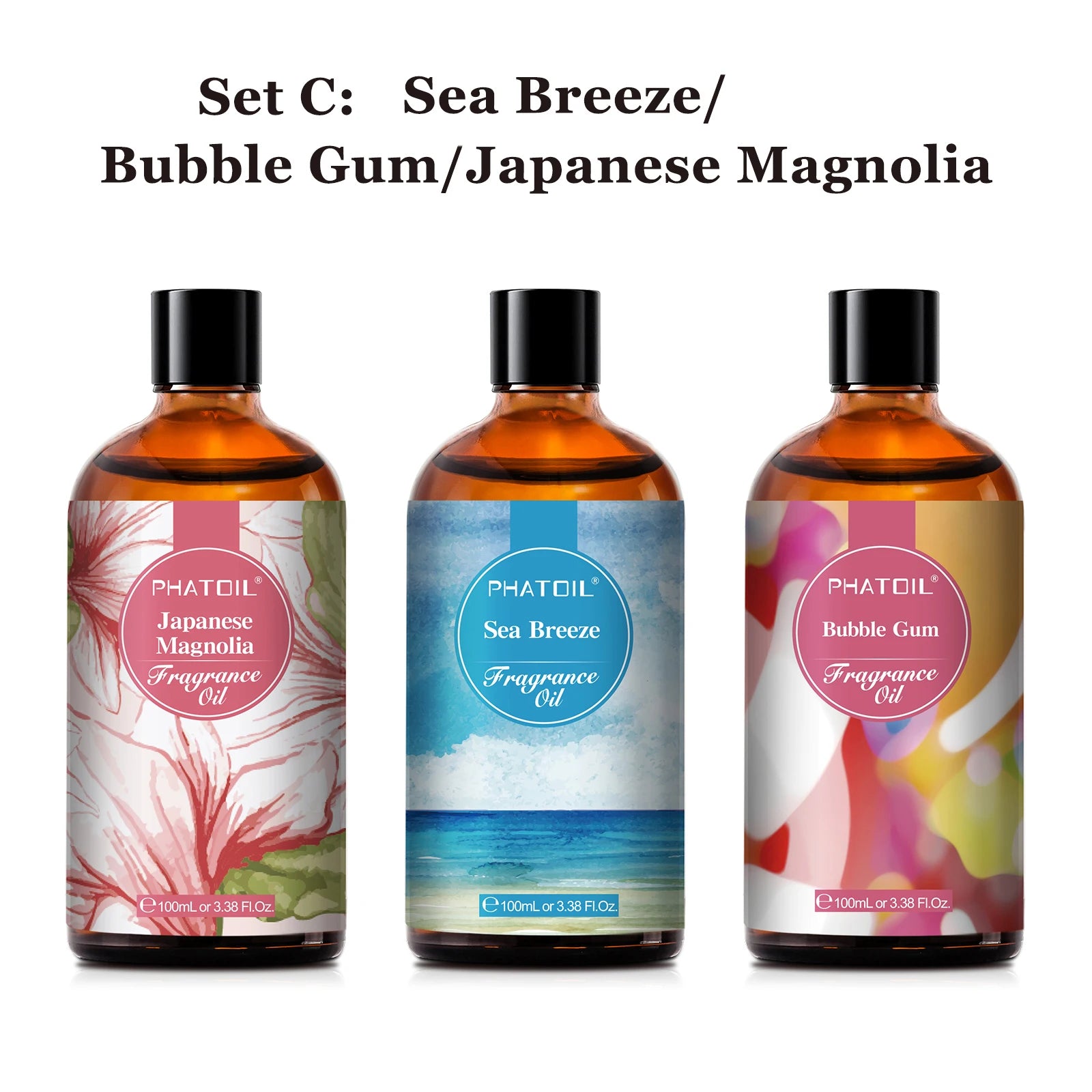 PHATOIL 100ml Fragrance Oil – Coconut & Vanilla, Bubble Gum, Sea Breeze & White Musk Scents - Image 18