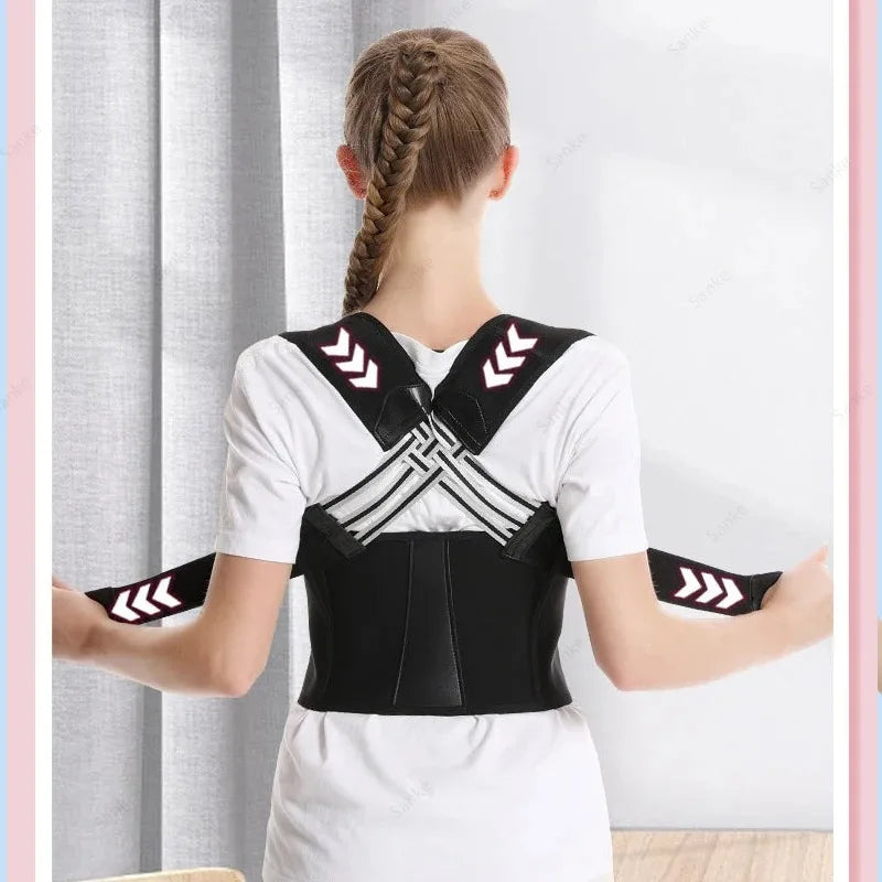 New Adult Posture Corrector Belt – Breathable Back Support Strap for Sitting Position Correction - Image 6