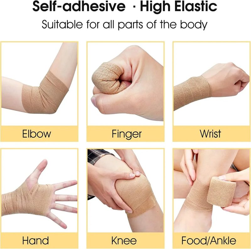 Elastic Bandage Wrap – Self-Adhesive Sports Tape for Joint & Muscle Support - Image 3