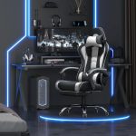 Ergonomic Office Chair – Massage Lumbar Support with Footrest & Adjustable Headrest