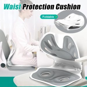 Foldable Back Support Cushion – Ergonomic Posture Corrector for Office & Back Pain Relief