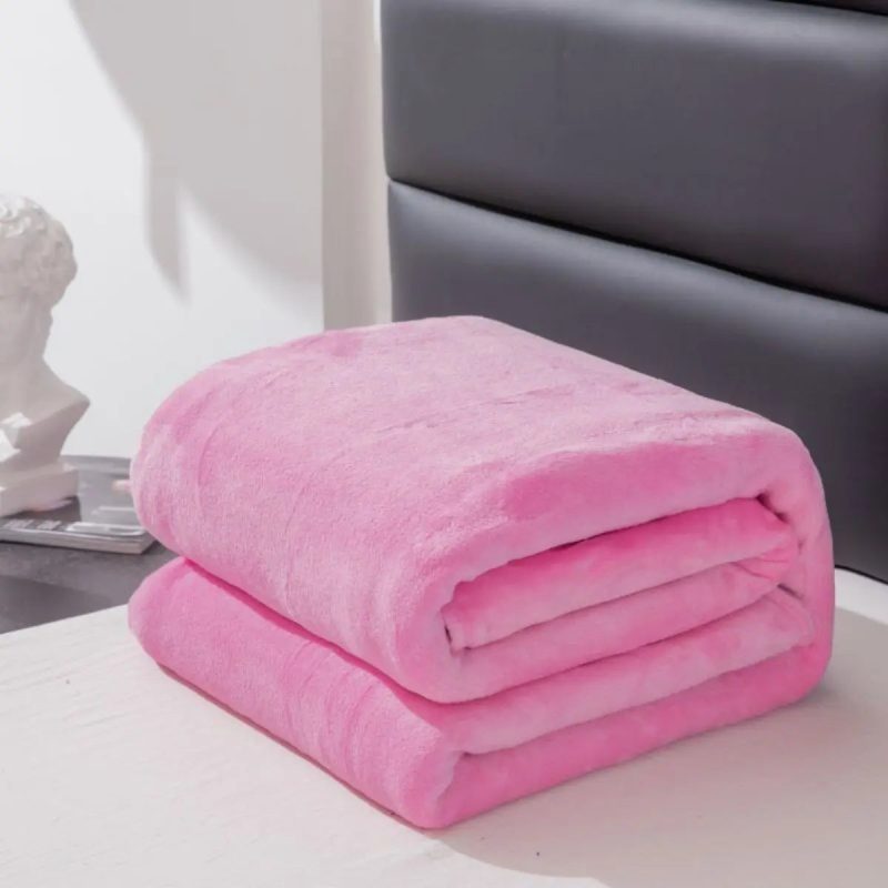 1PC Simple Plush Blanket – Thickened, Warm & Multifunctional Farley Fabric Cover - Image 8