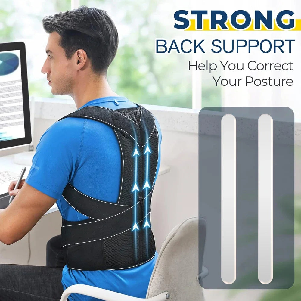Back Brace Posture Corrector for Women & Men – Adjustable Posture Trainer for Scoliosis & Hunchback Support - Image 6