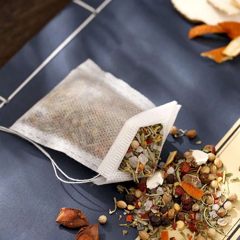100PCS Disposable Tea Filter Bags – Food-Grade Non-Woven Fabric with String & Heat Seal - Image 2
