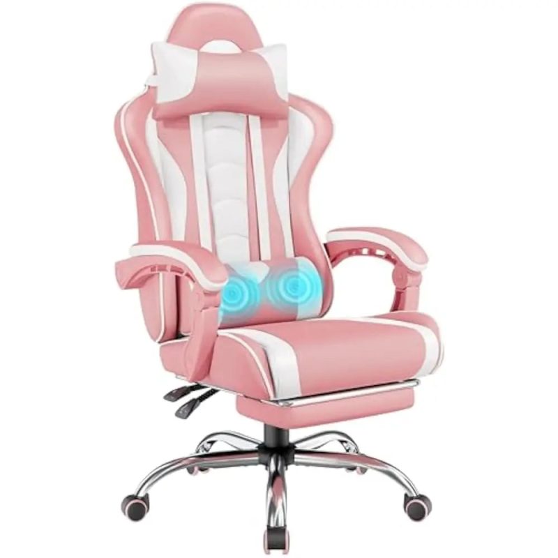 Ergonomic Office Chair – Massage Lumbar Support with Footrest & Adjustable Headrest - Image 7