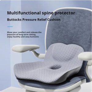 Coccyx Memory Foam Seat Cushion – Orthopedic Pain Relief Pad