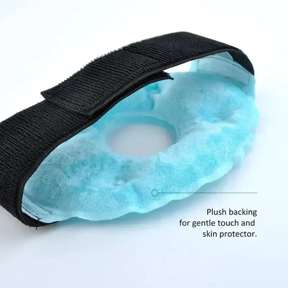 Silver-Purple Cooling Knee Brace – Adjustable Hot & Cold Compress Wrap - Image 3
